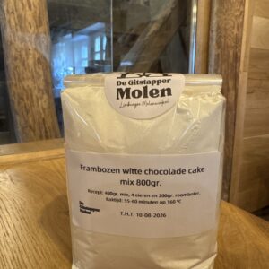 Frambozen cake mix met witte chocolade